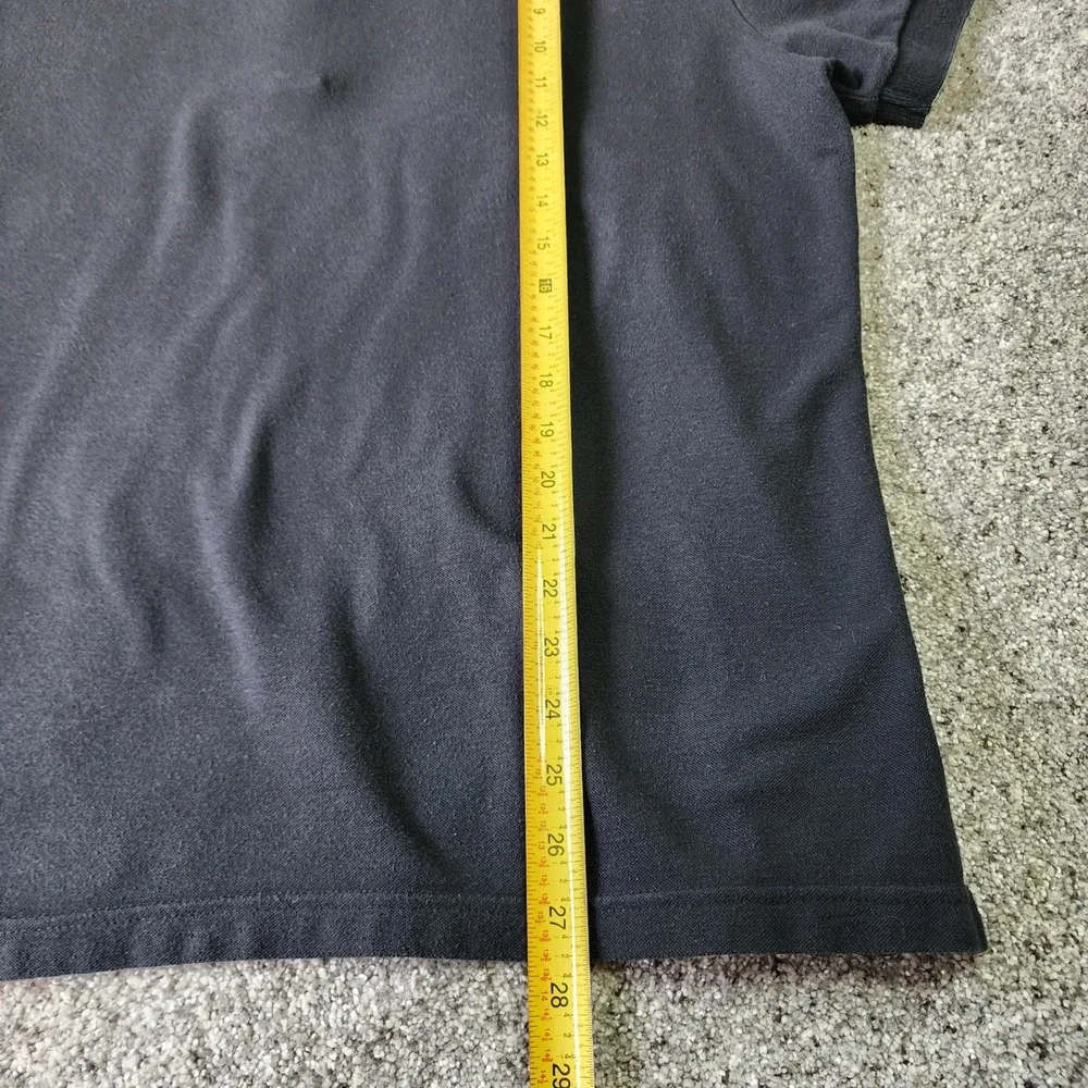 True Religion Polo Shirt Mens Large Black‎ Horseshoe Logo Excellent